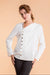 Button Front Roll Sleeve Blouse