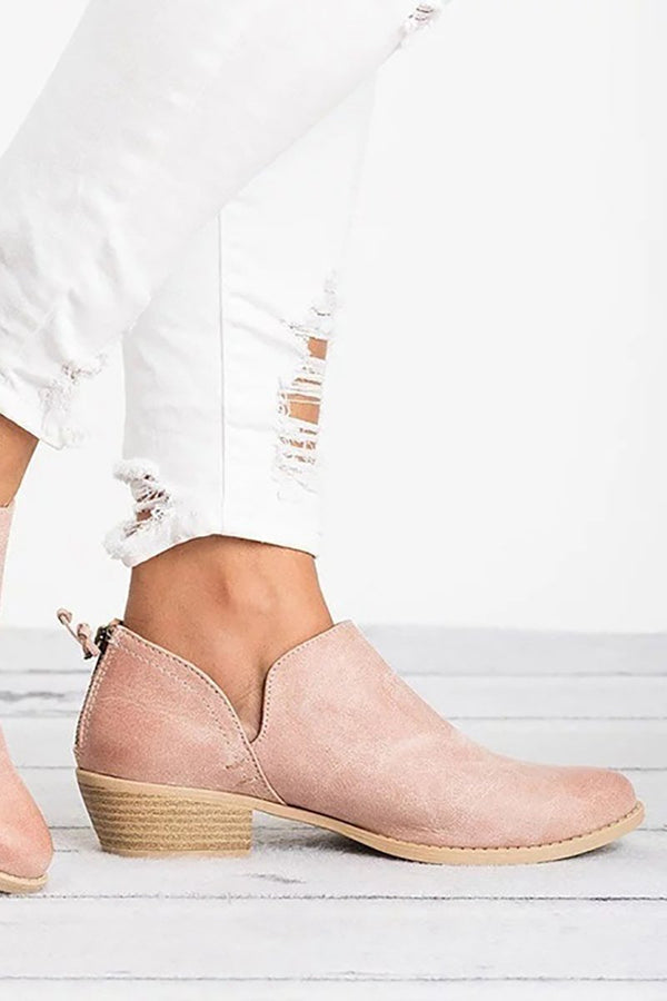 Cut out western ankle boots sale