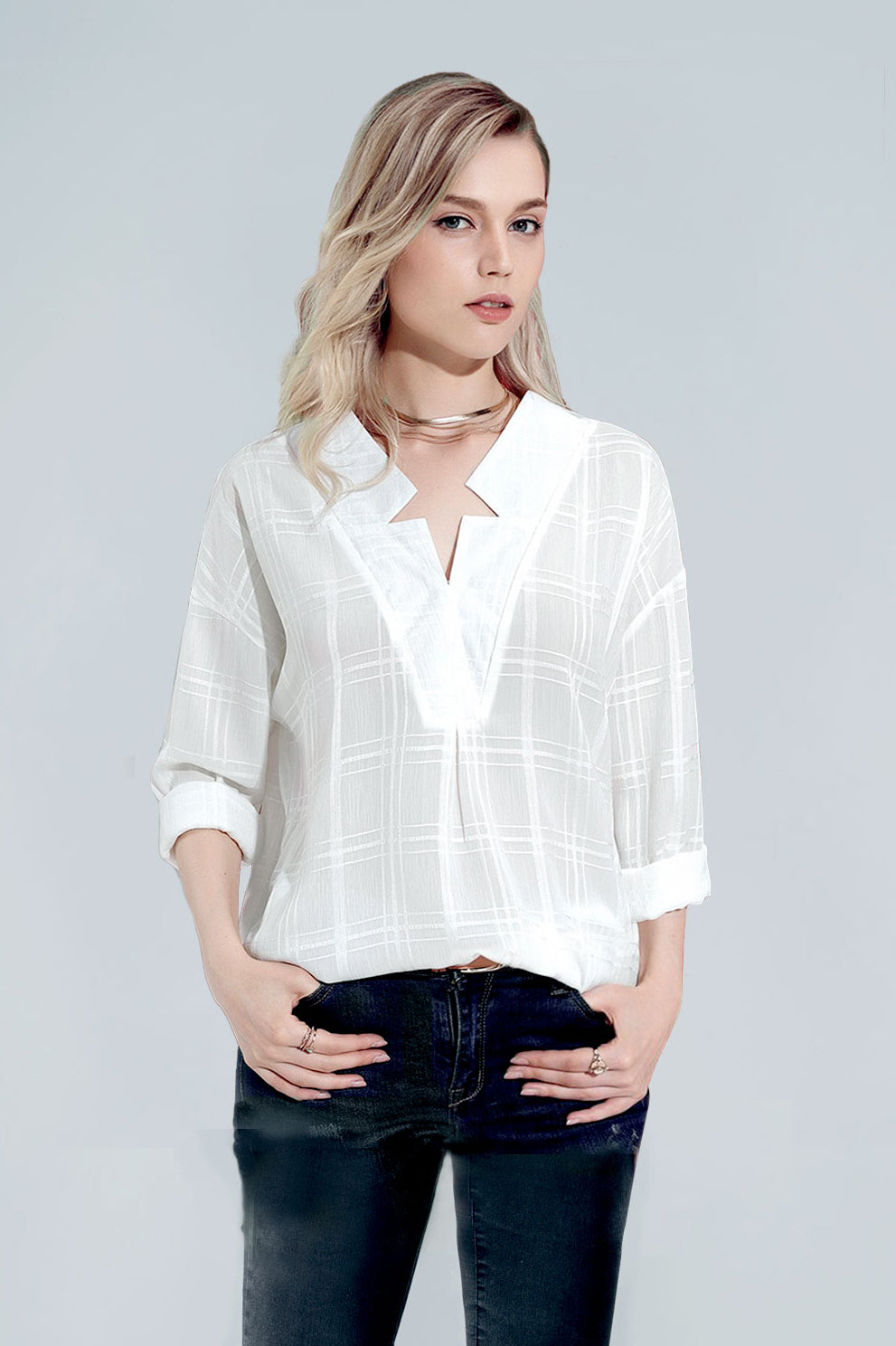 Semi Sheer Tunic Top