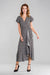 Deep V Wavy Wrap Summer Dress