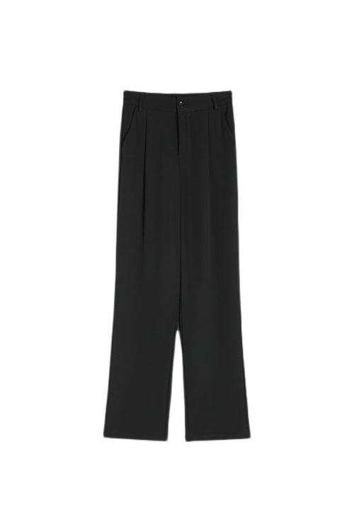 Casual Loose Wide-Leg High-Waisted Straight Pants