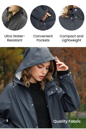 Lightweight Ultra Water-Resistant Long Windbreaker Jacket