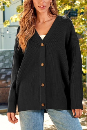 Relaxed Fit Oversized Button Down Knitwear Cardigan