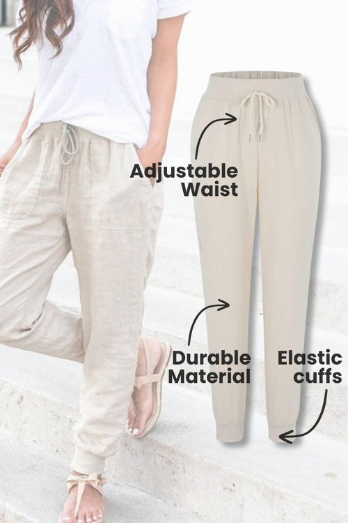 Relaxed Chic Elastic Ankles Pants